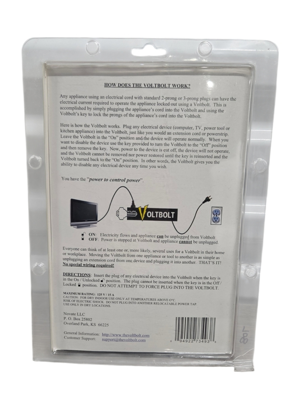 Voltbolt Power Lock-Out Plug - Picture 2 of 2